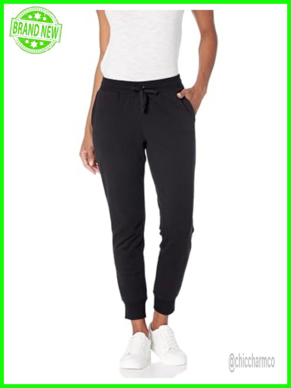 Women's Cotton Fleece Jogger Sweatpants Drawstring Regular Fit